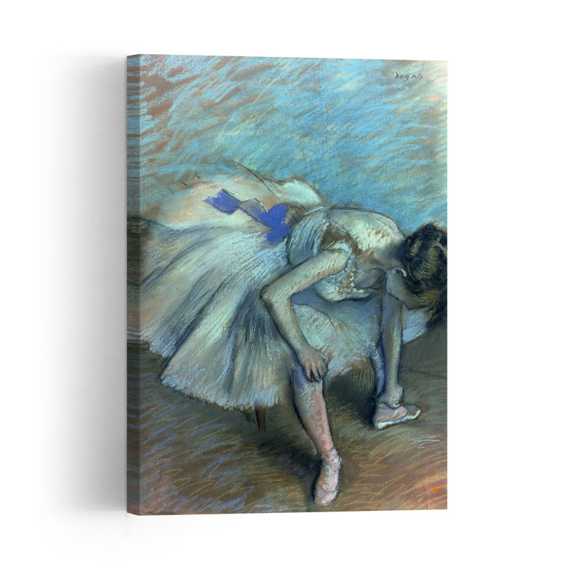Danseuse assise, vers 1881-1883. Estampe d'art mural abstraite contemporaine., H 48 po x l 32 po