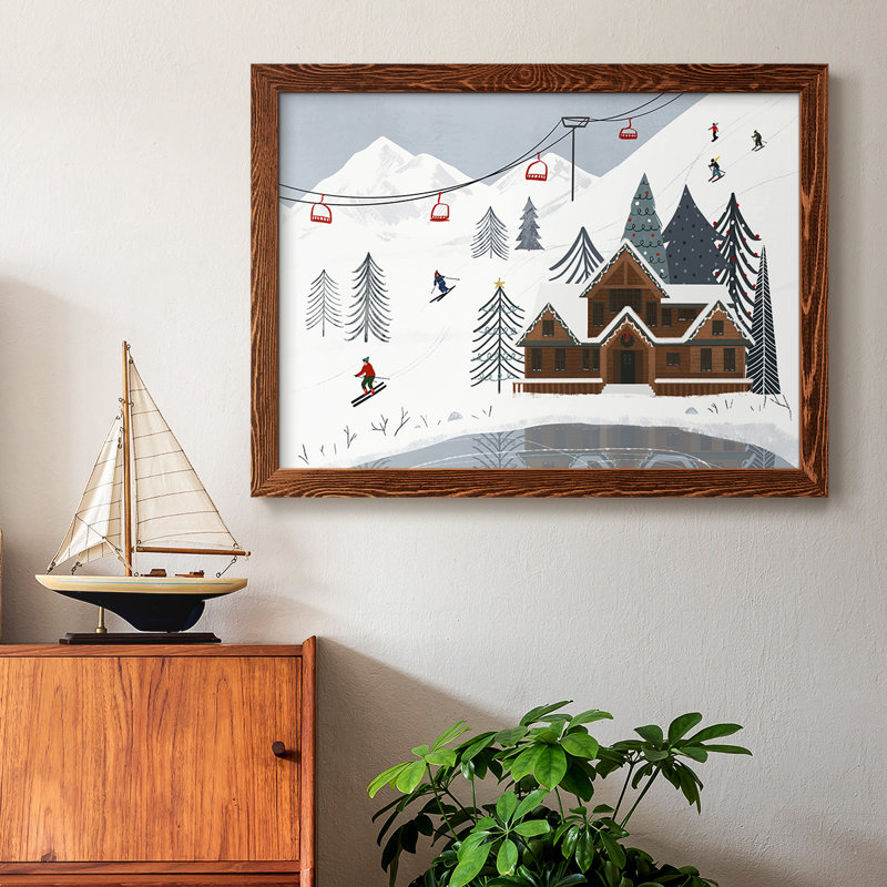 «Ski Slope Collection A», reproduction d'art sur toile, Érable, H 22 po x l 32 po