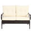 Ensemble de mobilier d'extérieur 4 pièces, ensemble de conversation en osier pour terrasse, canapé en rotin avec coussin-1447118127