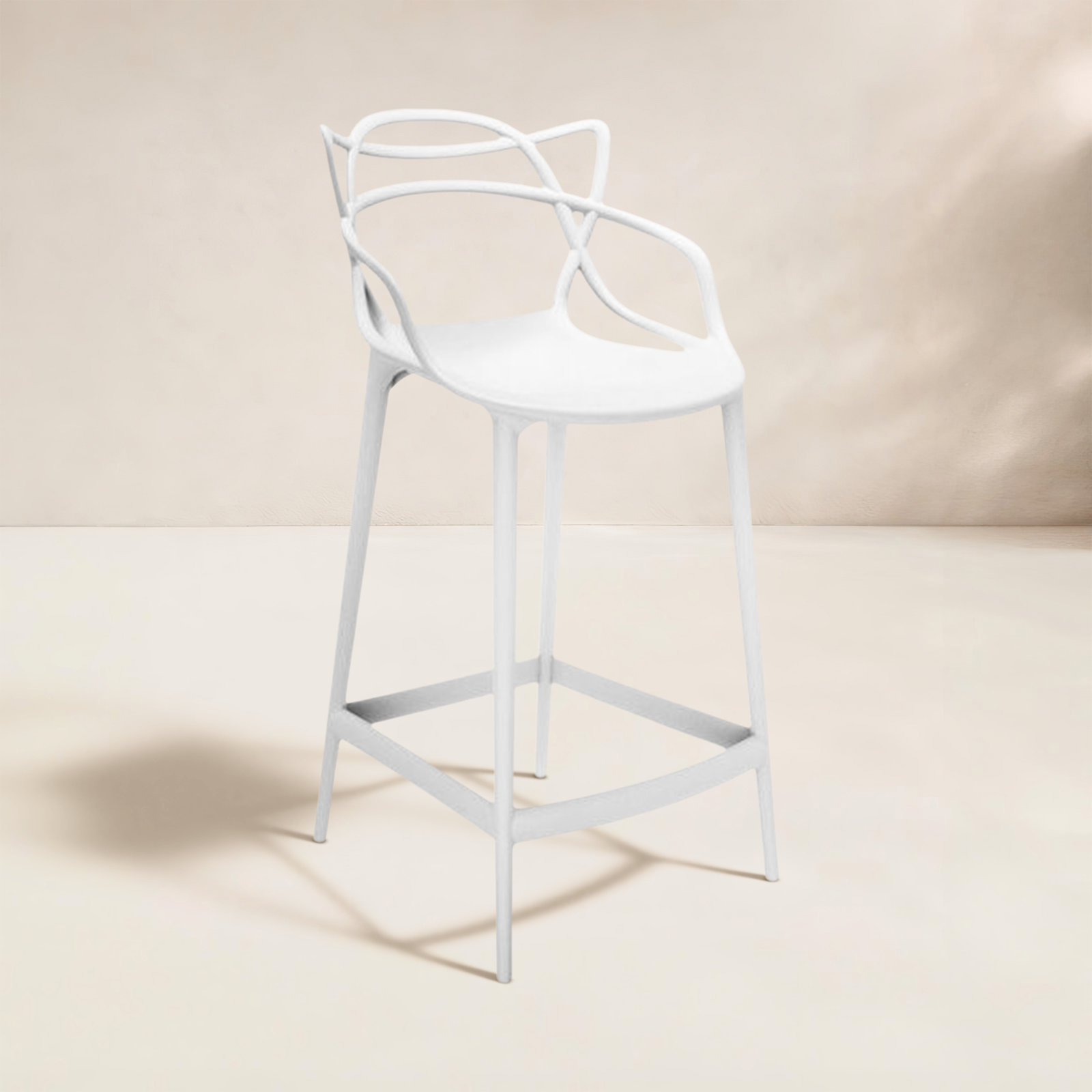 Masters Outdoor Bar Stool, Counter, White