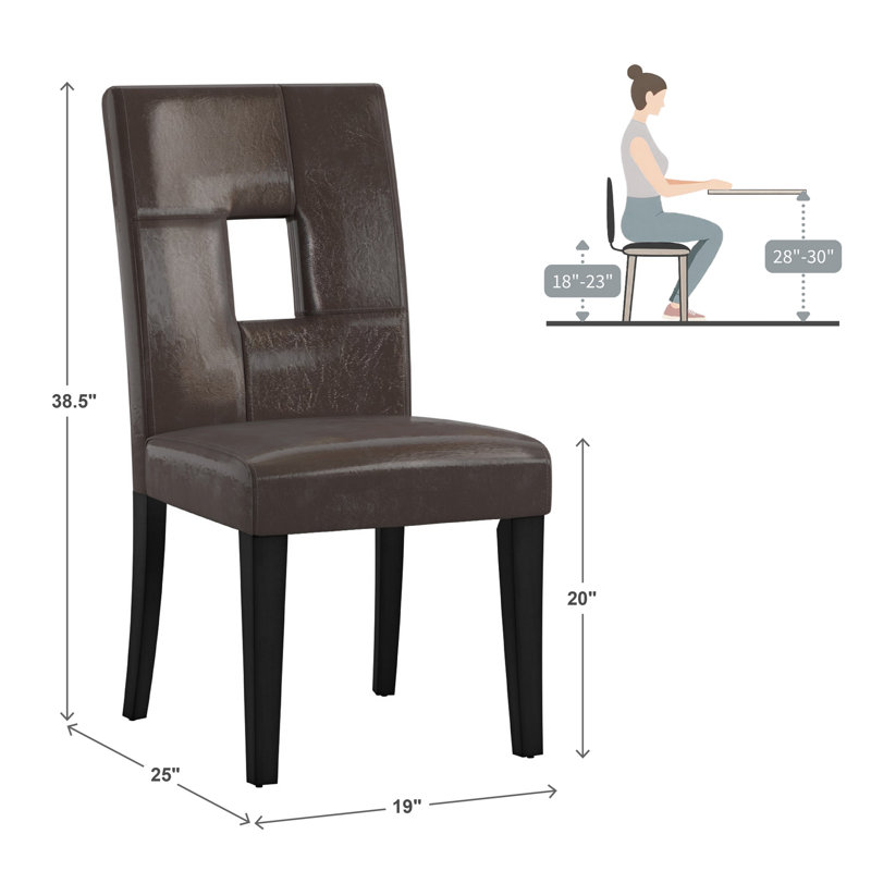 Chaise d'appoint rembourrée Aayush, Marron