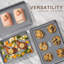 Ensemble de plaques de cuisson en acier 3 pièces naturellement non toxique, plaques à biscuits antiadhésives texturées, moules demi, quart et gelée, plats de cuisson robustes sans PTFE et PFOA-131107427