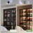Display Cabinet With Glass Doors & Adjustable Lights, Modern Collectibles Cabinet For Living Room, Office, Set Of 3-927804966