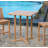 Teak Patio Dining Set with Rectangular Table-1234020142