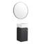Lavabo de salle de bain mural, 12 po pour petite salle de bain, châtaignier noir, porte à fermeture en douceur, montage en contreplaqué, fabrication avec