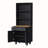 Storage Cabinet with Drawer and 2 Door,Tempered Glass Doors,Adjustable Shelves-1294333199