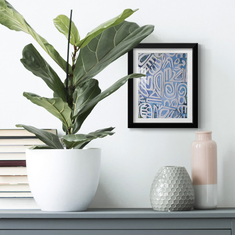 Santorini -Framed Print, 28.5" H x 20.5" W, Black