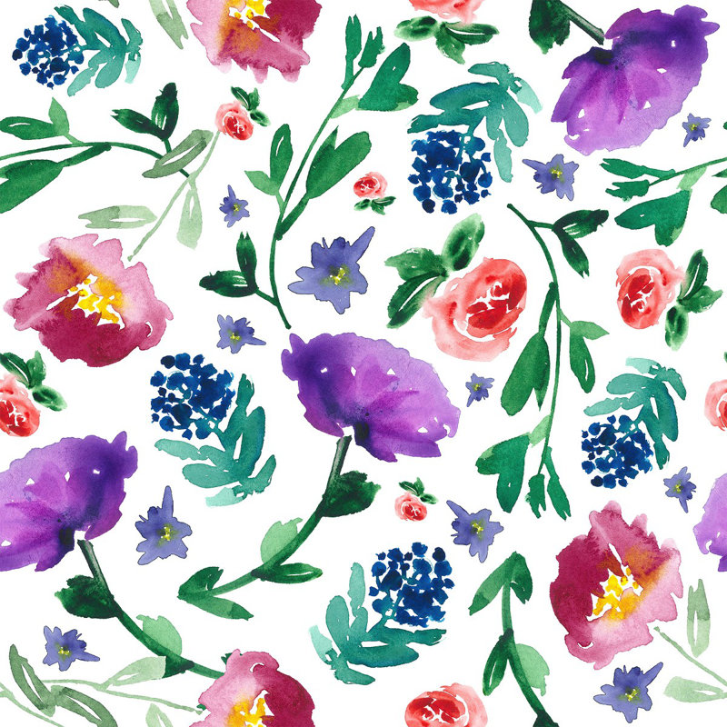 Floral Tile, 2.08' W x 10.42' L