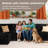 Modular L-shaped Sectional Plush Corduroy Sofa With Movable Ottoman-1530567536