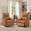 Fauteuil inclinable électrique pivotant en cuir véritable Porter-2121998328