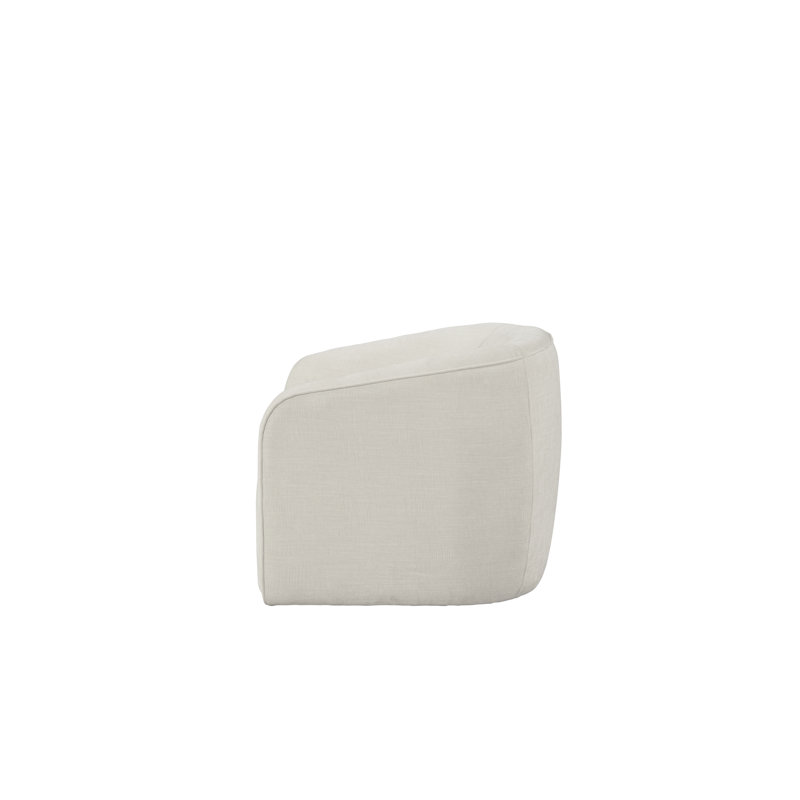 Fauteuil club large de 31,7 po Giacomino, Mélange de polyester beige