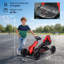 Kart à pédales 39,25 pouces pour enfants avec siège réglable et roues en EVA, finition rouge