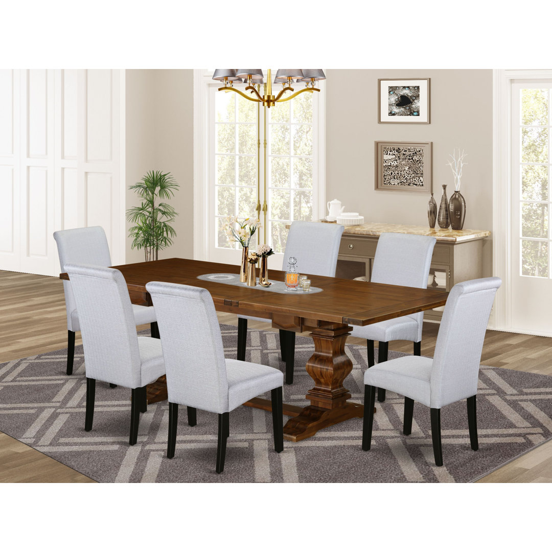Privett Removable Leaf Solid Wood Dining Set Lark Manor™ Table 