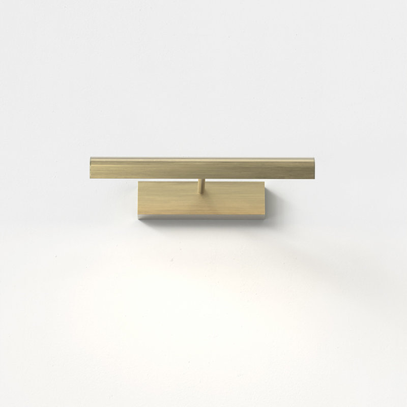 Renoir, 2.36" H x 13.78" W x 10.16" D, Matt Brushed Brass, 411 Lumens