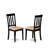 5 Piece Dining Table Set for 4 Includes a Round Kitchen Table with Pedestal and 4 Linen Fabric Kitchen Dining Chairs, 36x36 Inch, Black & Cherry-658887032-632238179