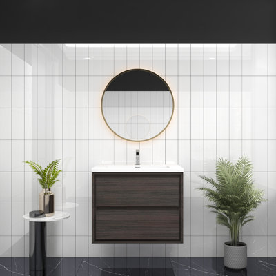 Meuble-lavabo mural simple l 29,5 po x P 19,6 po x H 21,75 po Prashant