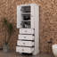Élégante armoire de rangement avec 2 portes et 4 tiroirs pour la salle de bain et le bureau-1130218746