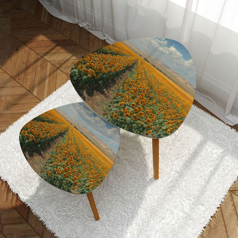 Ensemble de 2 tables basses gigognes Triangle