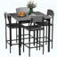 Ensemble de table de bar et tabouret 5 pièces