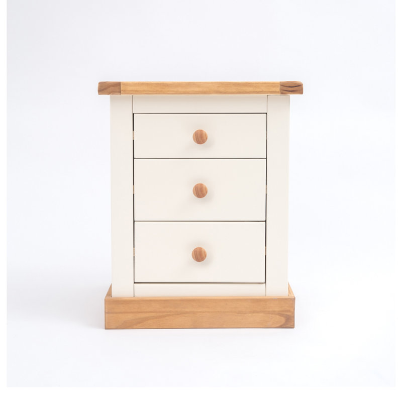 Christie 45 cm W Bedside Table, White