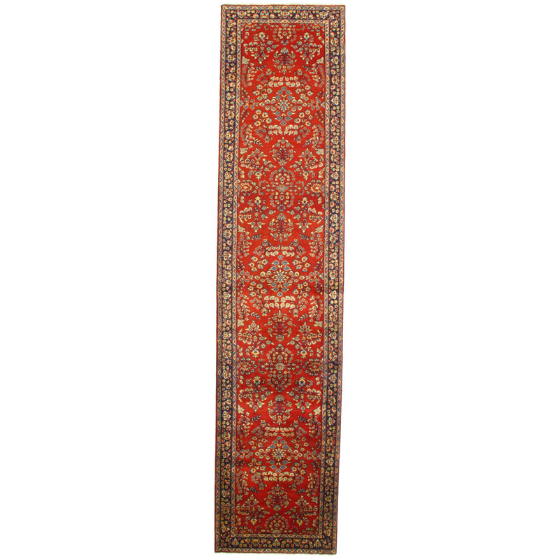 Sarouk Wool Oriental Area Rug in Rust