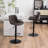 Zager Faux Leather Swivel Adjustable Height Bar Stool -915017400