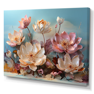 Fleur de lotus rose moderne - impression
