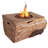 50000 BTU 40" Brown Aluminum Natural Gas Rectangular Fire Pit With Cover
