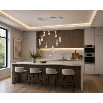 Lustre en cristal 10 lumières Transitional