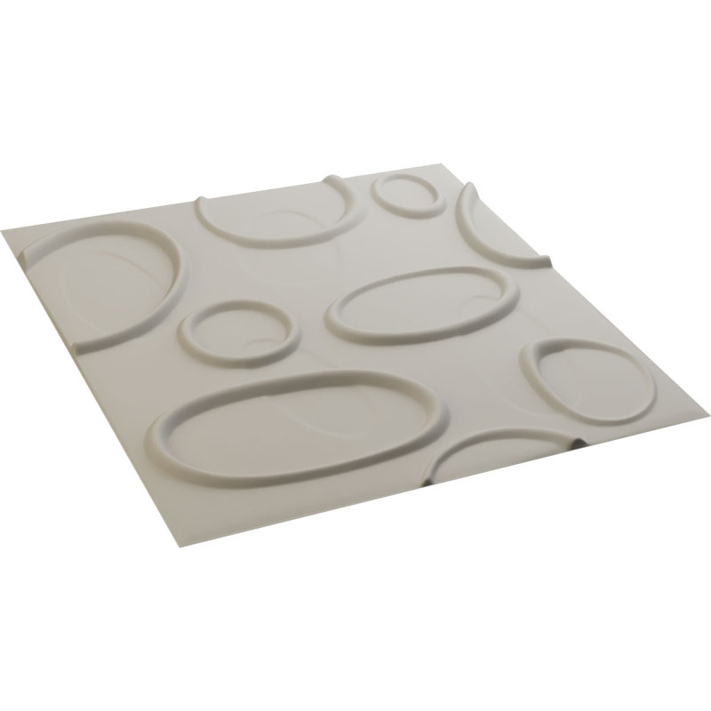 Panneau mural 3D décoratif Felix EnduraWall, Blanc fleur satiné UltraCover
