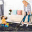 Tapis 9 po x 12 po, sans poils, antidérapant, pliable pour la cuisine - beige, poils courts, ne perdant pas, lavable à la machine, noir