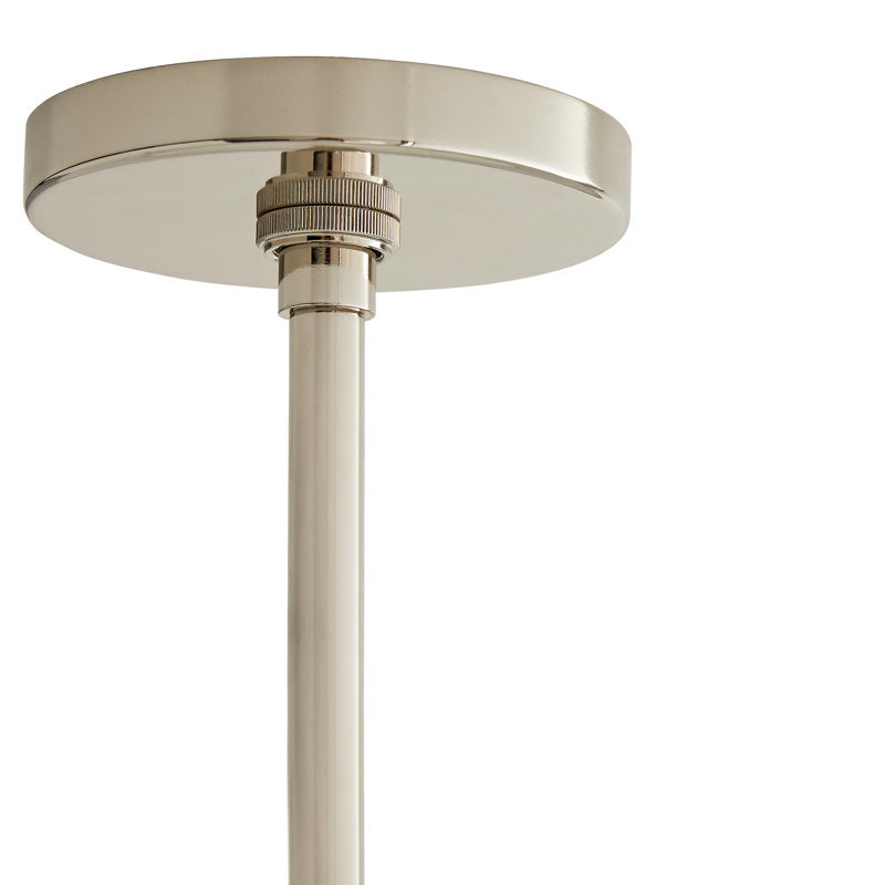 3 - Light 19.5 " Drum Semi Flush Mount, Polished Nickel