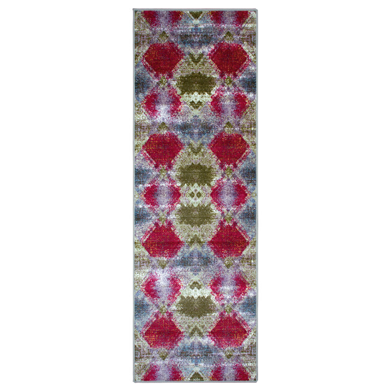 Tapis d'intérieur antidérapant Elmira, Tapis de couloir 2 pi 7 po x 8 pi