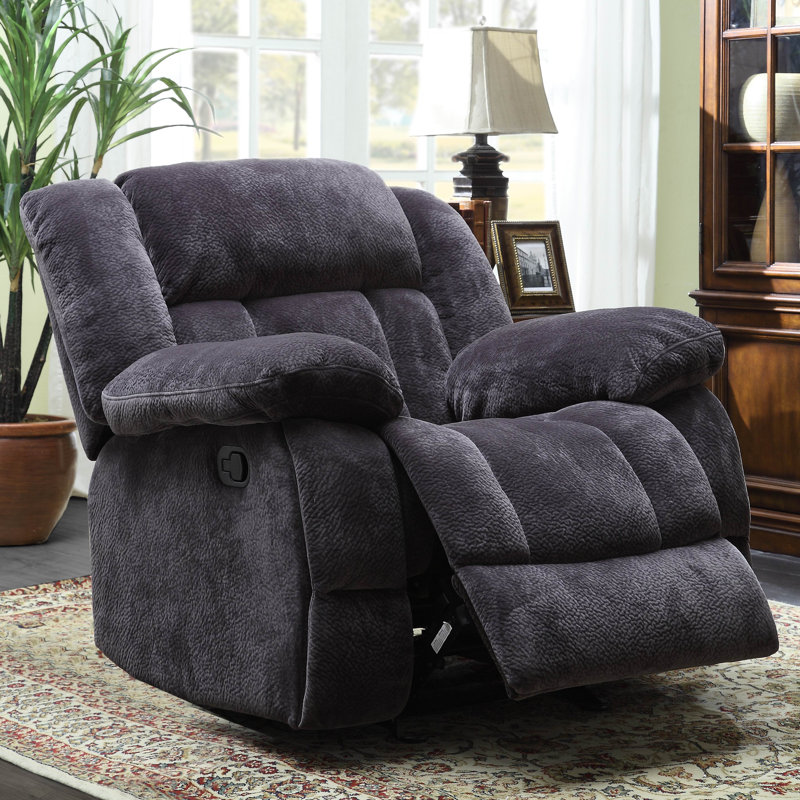 Ecklund Upholstered Recliner, Charcoal