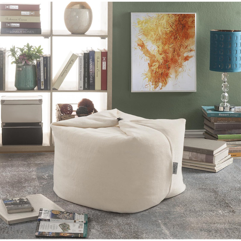 Microfiber / Microsuede Bean Bag Chair, Beige Microfiber