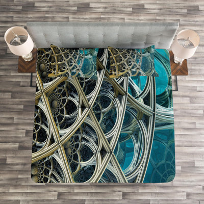 Fractal Modern & Contemporary Abstract Coverlet