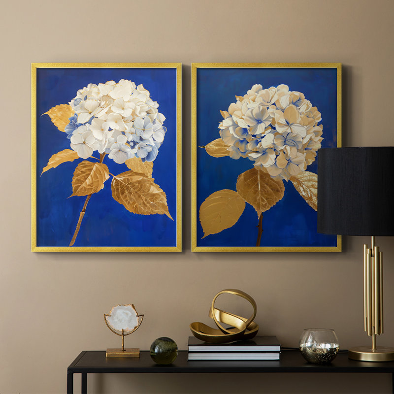 «FLORAL Series Lxxxi» - reproduction encadrée de qualité supérieure - prête à être accrochée - aucun clou requis - aucun clou requis