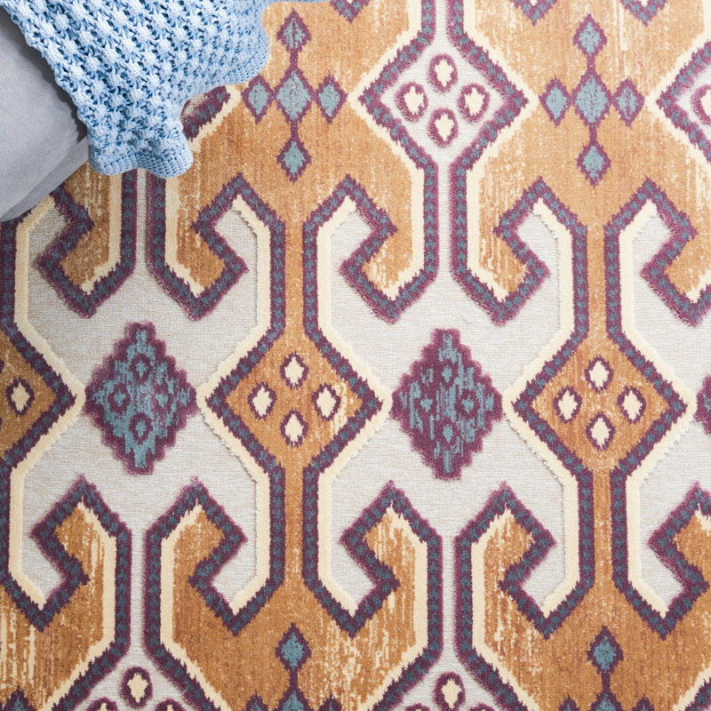 Braswell Performance Ikat Rug, Rectangle 4' x 5'7"
