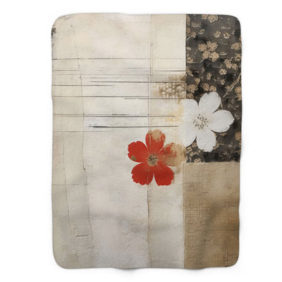 Soft Japanese Scenes - 1 Piece Premium Sherpa Blan Throw Blanket