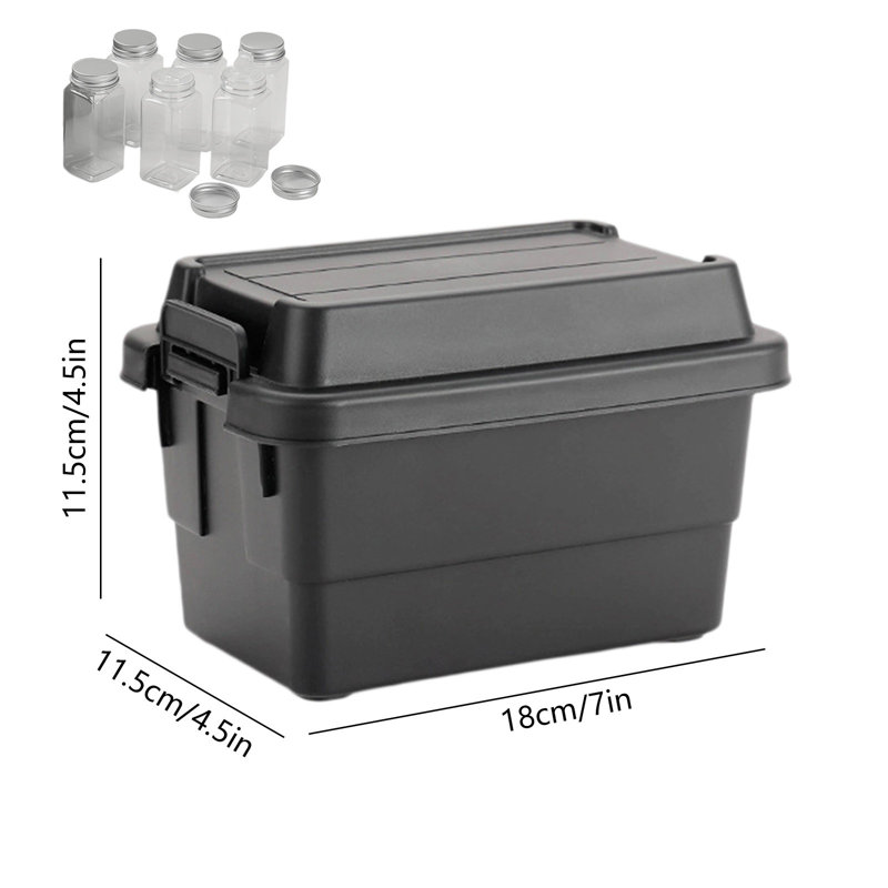 Mini-boîte de rangement pour bouteille d'eau, Noir
