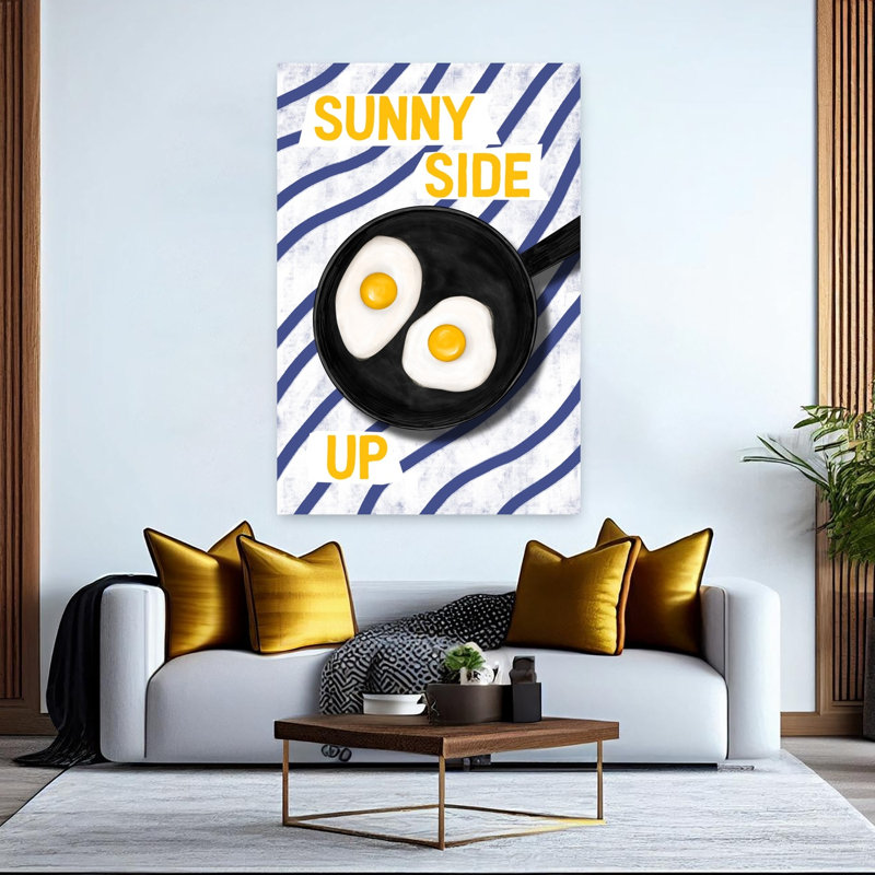 «Sunny Side Up Eggs», art mural classique, H 60 po x l 40 po