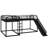 Full And Twin Size L-Shaped Bunk Bed With Slide And Short Ladder-532173904