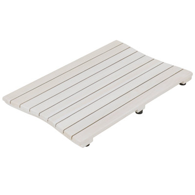 CoastalVogue Eleganto Teak Shower Bench