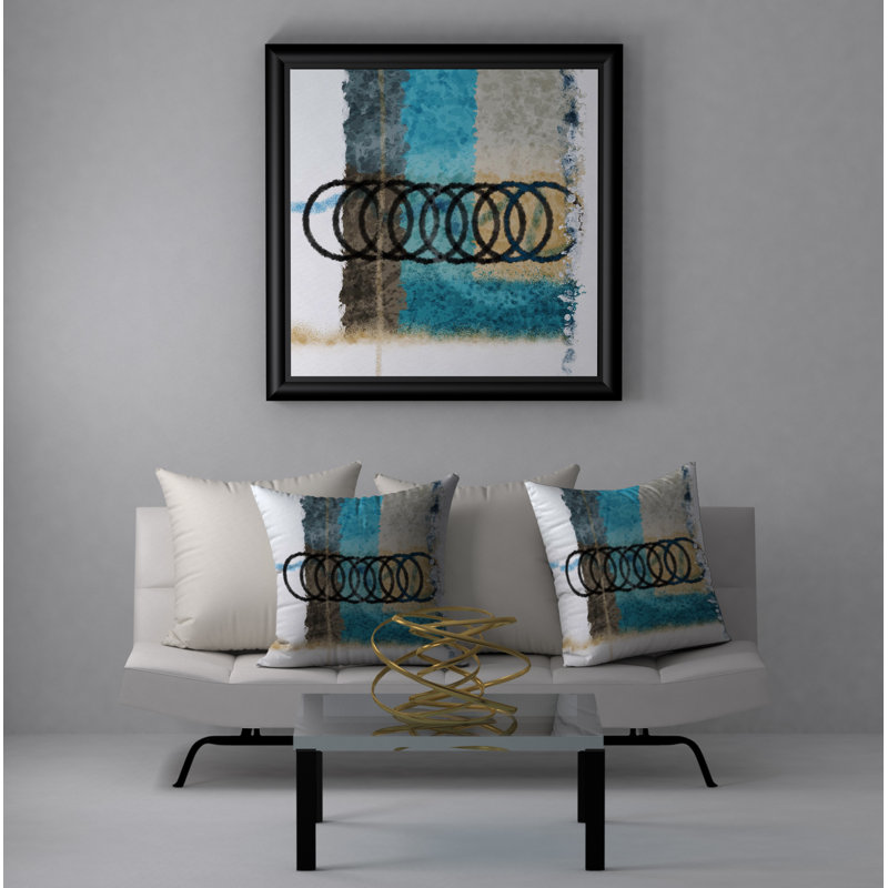 Abstract Throw Pillow, 20" H x 20" W