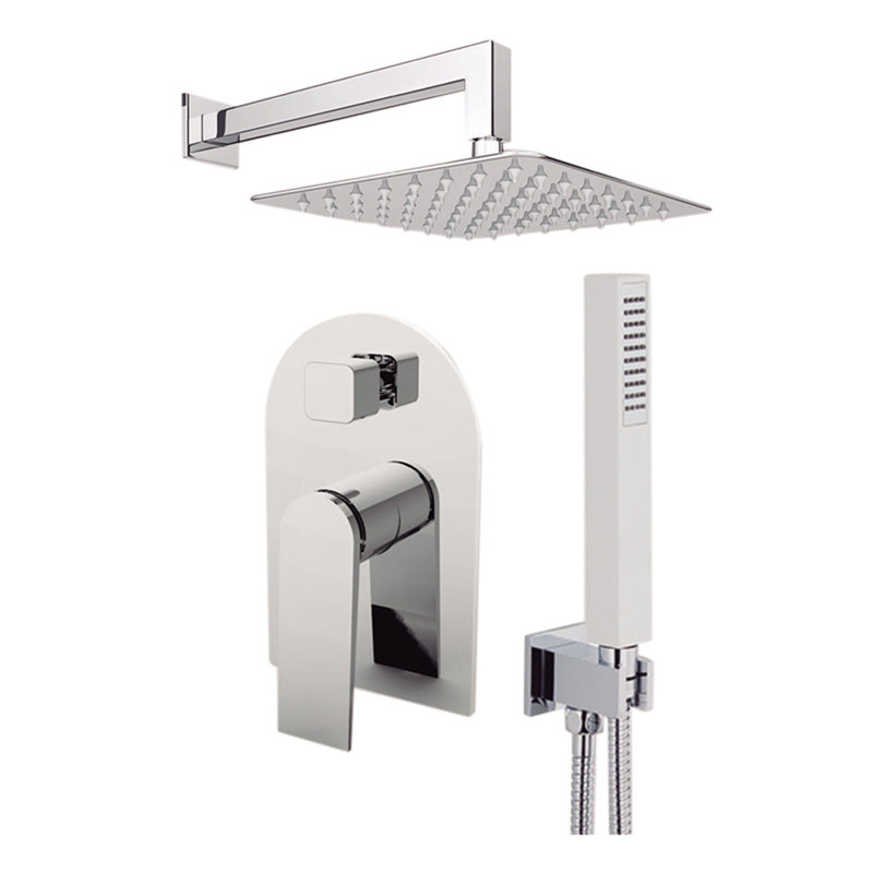 Havana Shower Faucet with Rough in-Valve, Brushed Nickel, 12"
