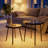 2-Pack Solar Powered Side Table with LED Light, Outdoor/Indoor Nesting Round End Table Set