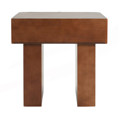 End Table with Drawer, Mid-Century Accent Side Table