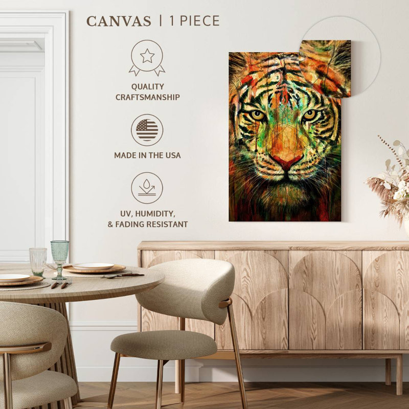 Tigre sans peur I, H 24 po x l 16 po