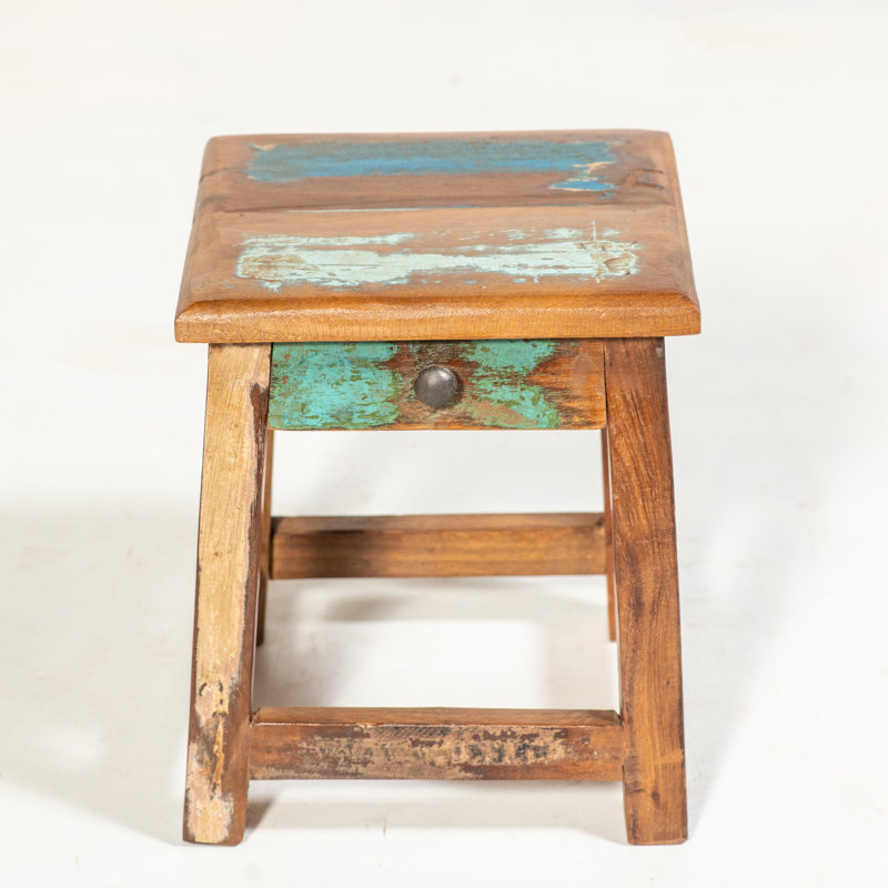 Ranjit Solid Wood Accent Stool