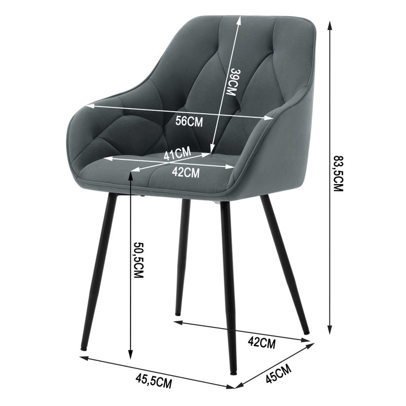 Bharmal 50.5cm H Velvet Upholstered Armchair